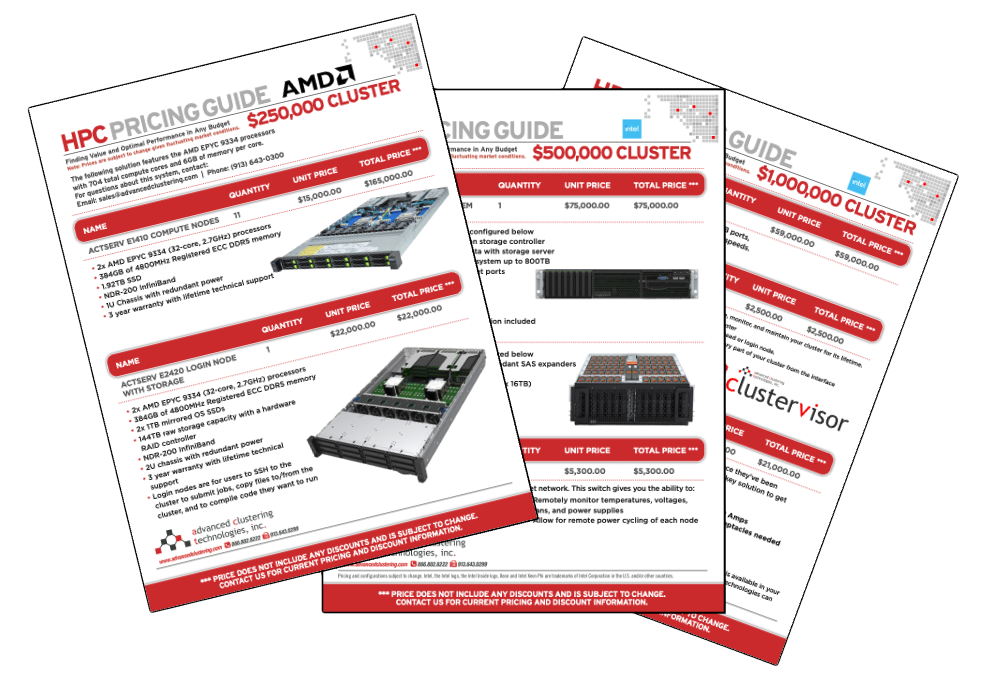 Download Our Newly Updated HPC Pricing Guides