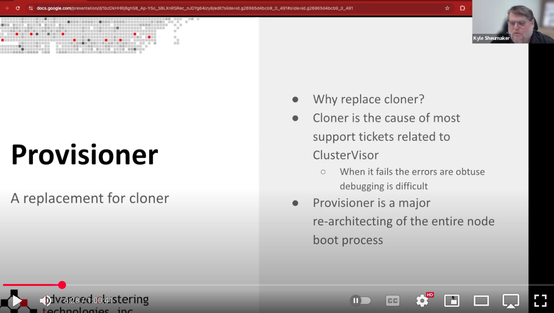 ClusterVisor Webinar screenshot